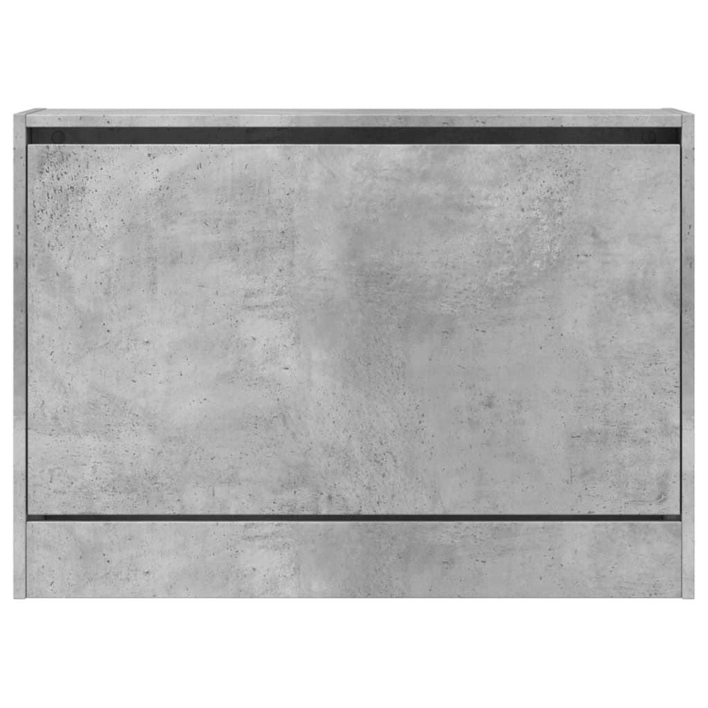 Scarpiera Grigio Cemento 80x21x57 cm in Legno Multistrato 839913