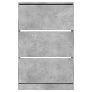 Scarpiera Grigio Cemento 80x21x125,5 cm in Legno Multistrato 839927