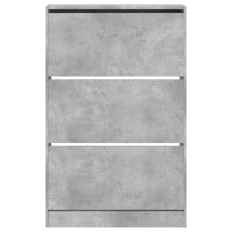 Scarpiera Grigio Cemento 80x21x125,5 cm in Legno Multistrato 839927