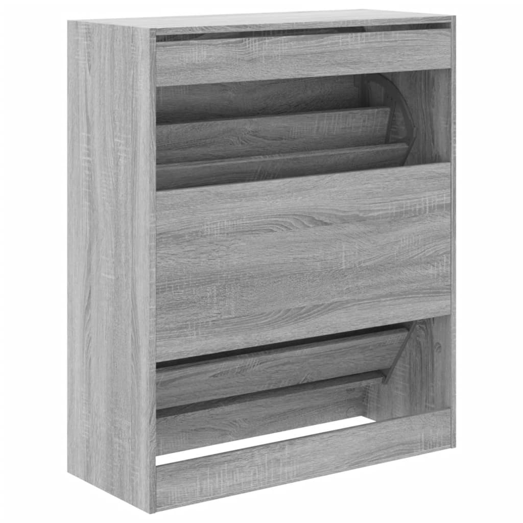 Scarpiera Grigio Sonoma 80x34x96,5 cm in Legno Multistrato 839971