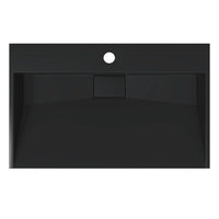 Lavandino 60x38x11 cm Blocco in Marmo/Minerale Nero Opaco 155980