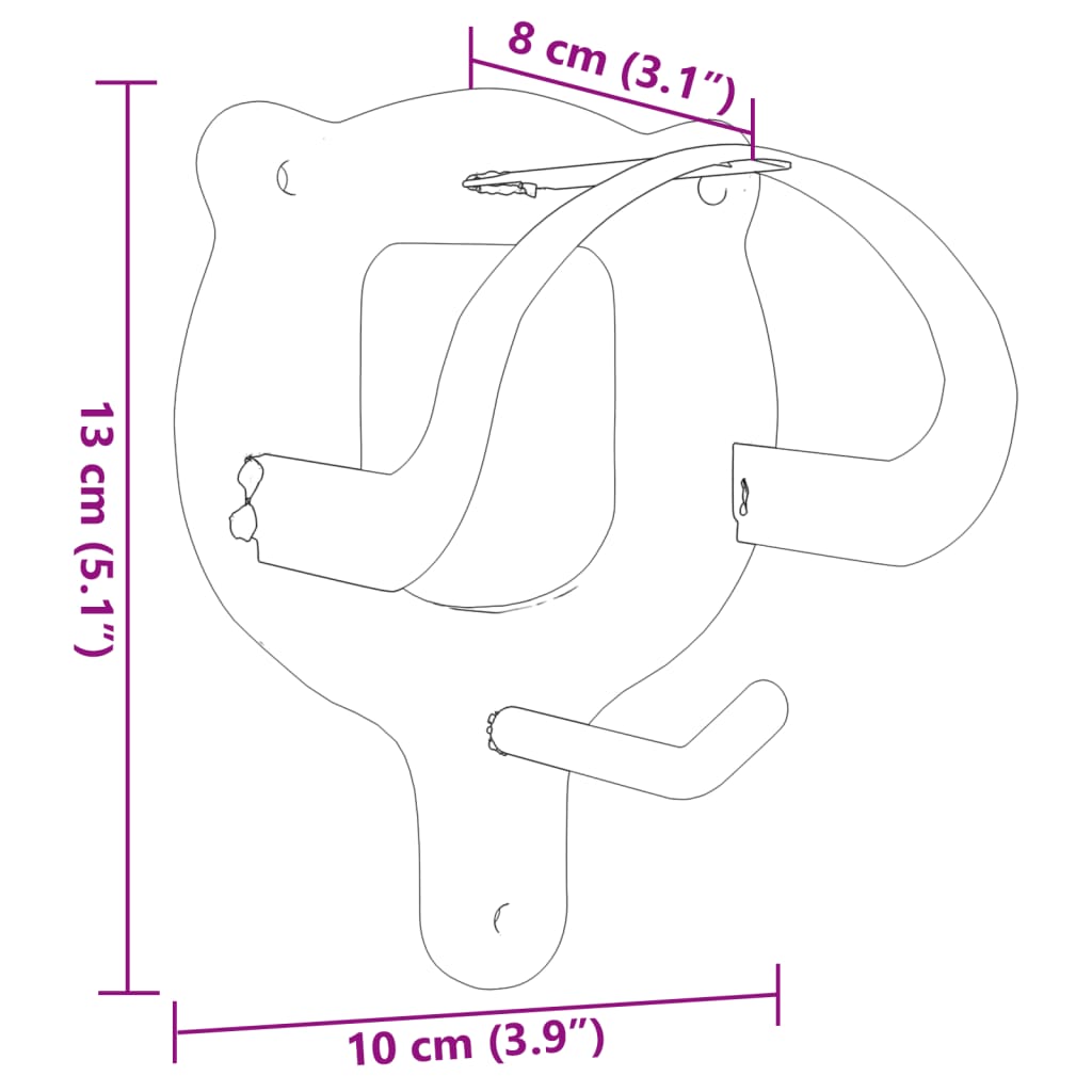 Portasella a 3 Gambe da Parete Nero in Ferro 172444