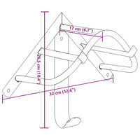 Portasella da Parete Nero in Ferro 172449