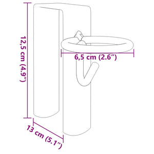 Ganci per Secchio Portatili 3 pz Argento in Acciaio 172472