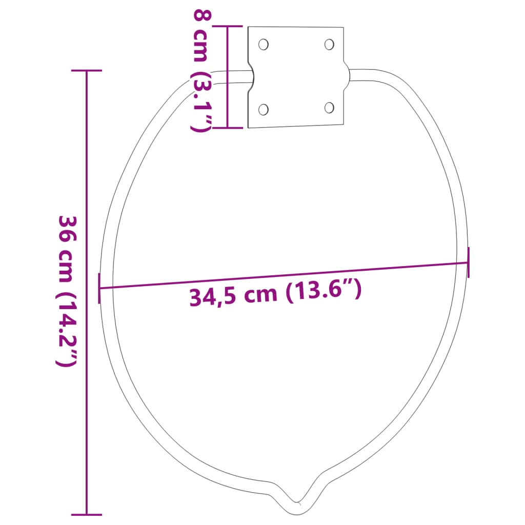 Supporto per Secchio a Parete Argento in Acciaio 172475