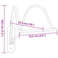 Porta Casco Equitazione a Parete Nero in Acciaio 172477