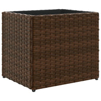 Fioriera da Giardino Marrone 36x30x32 cm in Polyrattan 366426