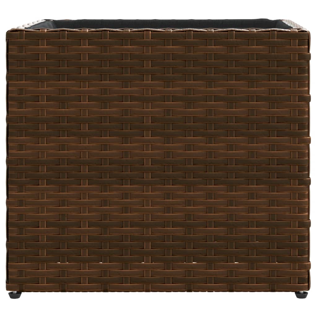 Fioriera da Giardino Marrone 36x30x32 cm in Polyrattan 366426