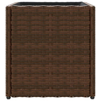 Fioriera da Giardino Marrone 36x30x32 cm in Polyrattan 366426