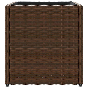 Fioriera da Giardino Marrone 36x30x32 cm in Polyrattan 366426