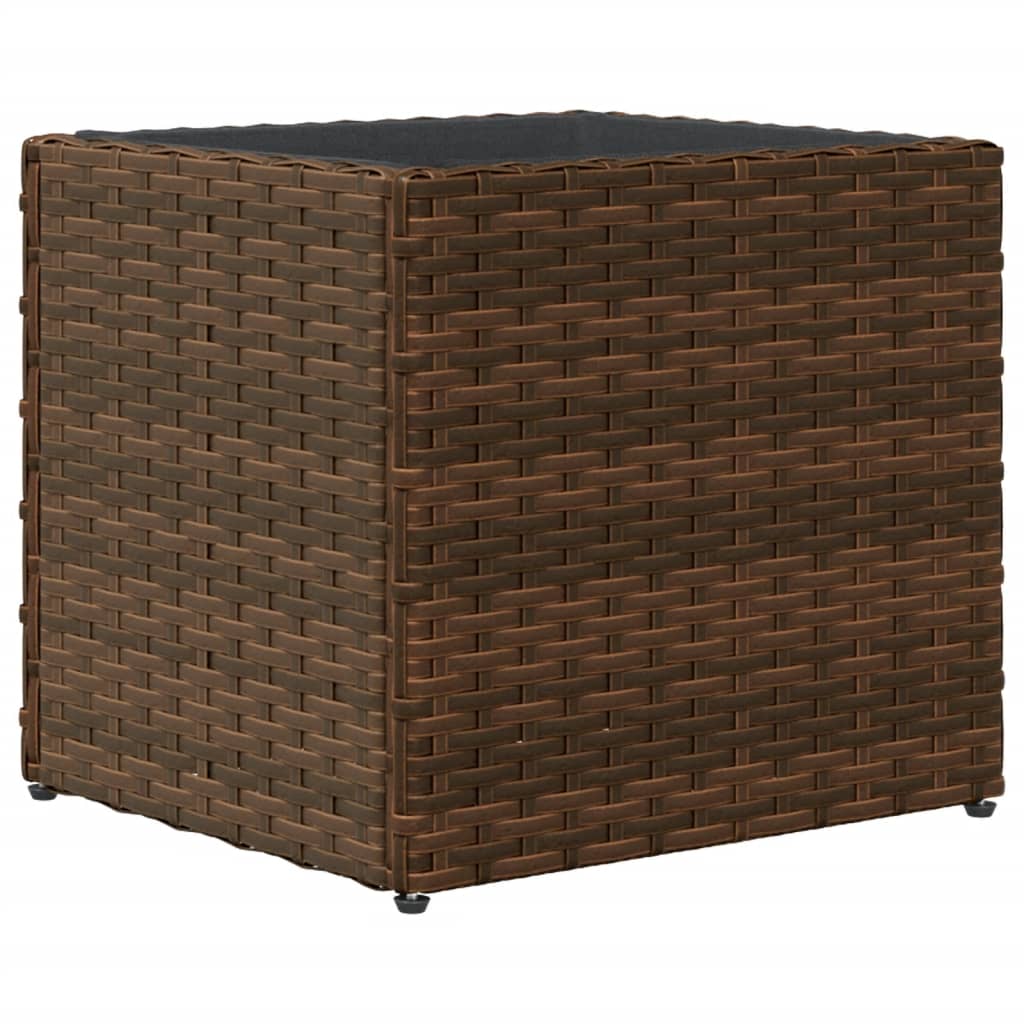 Fioriera da Giardino Marrone 36x30x32 cm in Polyrattan 366426