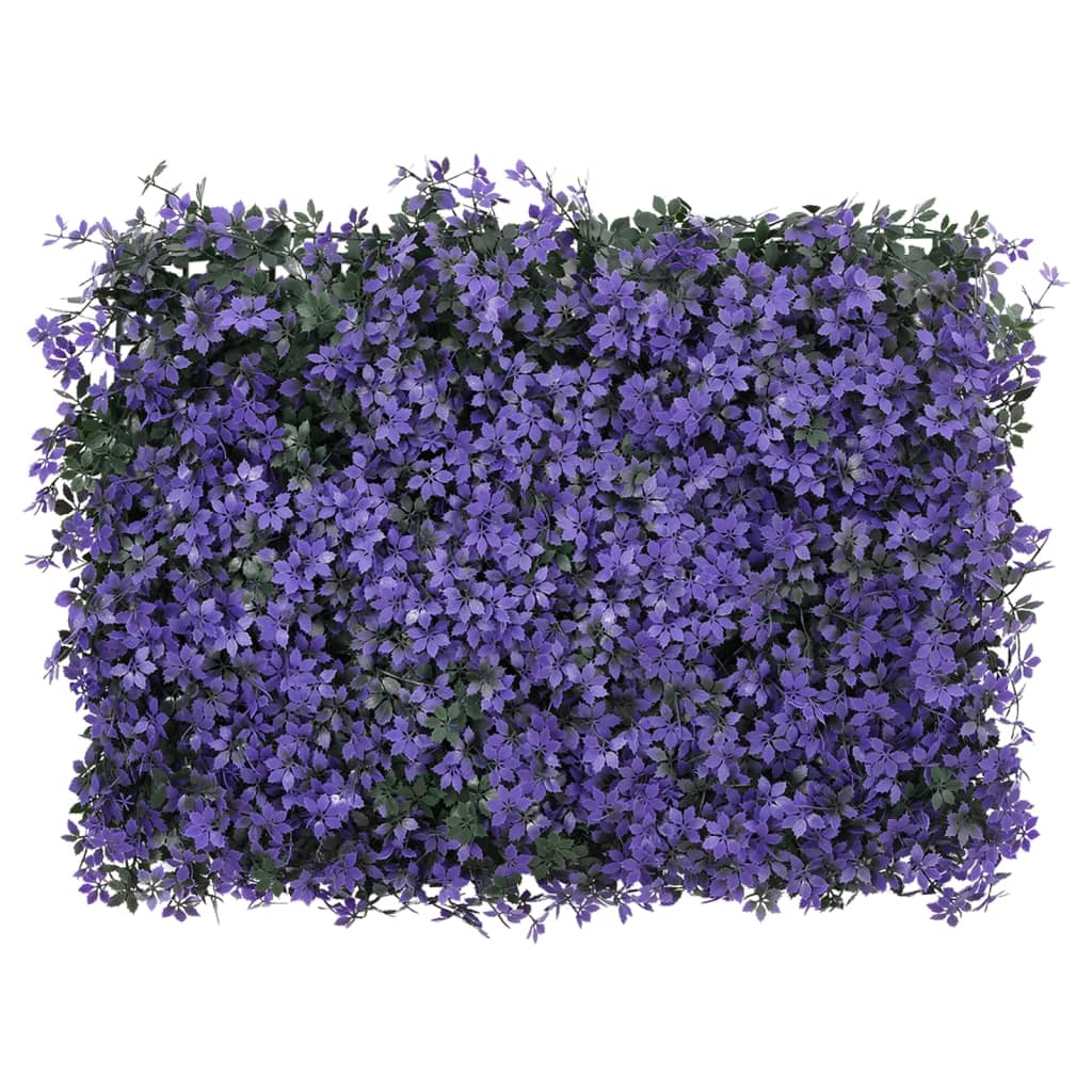 Recinzione Foglie Artificiali 6 pz Viola 40x60 cm 366642