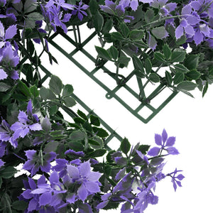 Recinzione Foglie Artificiali 6 pz Viola 40x60 cm 366642