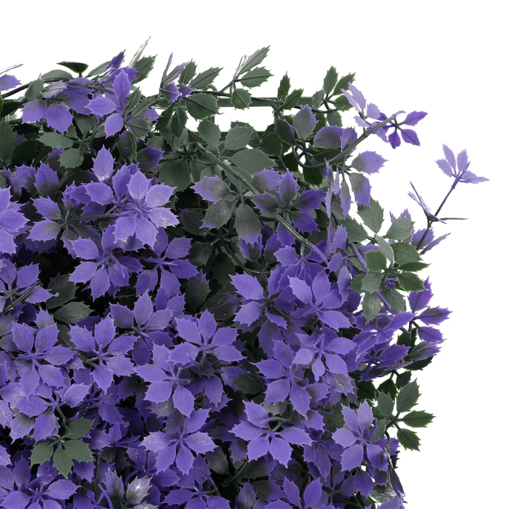 Recinzione Foglie Artificiali 6 pz Viola 40x60 cm 366642