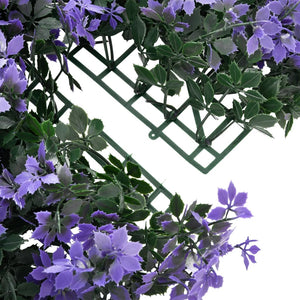 Recinzione Foglie Artificiali 24 pz Viola 40x60 cm 366643