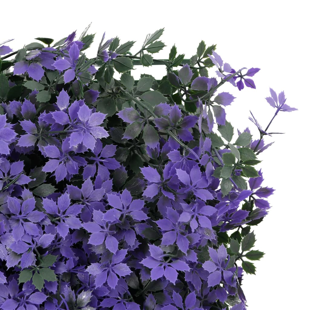 Recinzione Foglie Artificiali 24 pz Viola 40x60 cm 366643