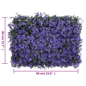 Recinzione Foglie Artificiali 24 pz Viola 40x60 cm 366643