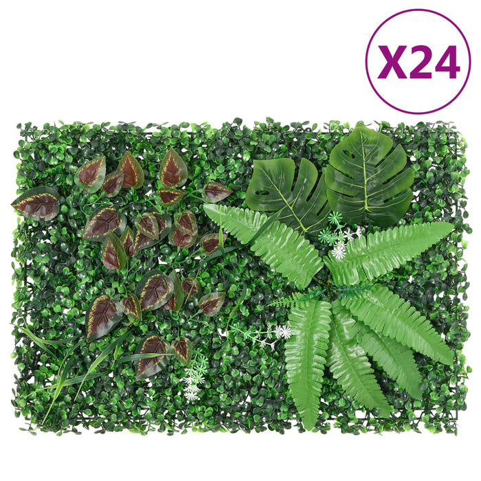  Recinzione Piante Artificiali 24 pz Verde 40x60 cmcod mxl 113003