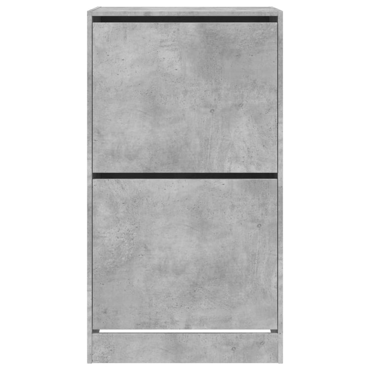 Scarpiera 2 Cassetti Ribaltabili Grigio Cemento 60x42x108 cm 3214388