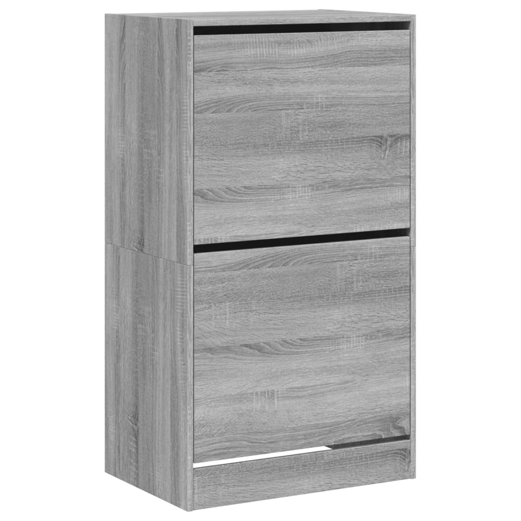 Scarpiera 2 Cassetti Ribaltabili Grigio Sonoma 60x42x108 cmcod mxl 86427