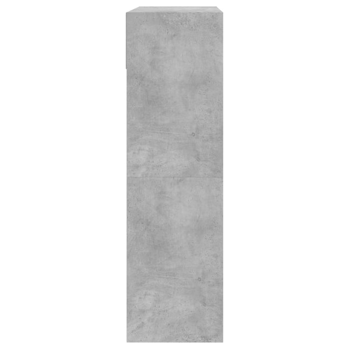 Scarpiera 2 Cassetti Ribaltabili Grigio Cemento 80x34x116 cm 3214409