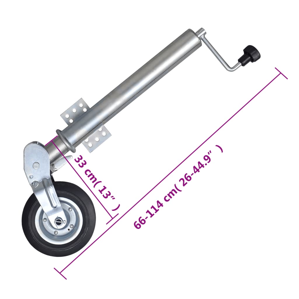 Ruotino Pieghevole 60 mm con 2 Tubi Supporto 3 Morsetti Divisi 3214423