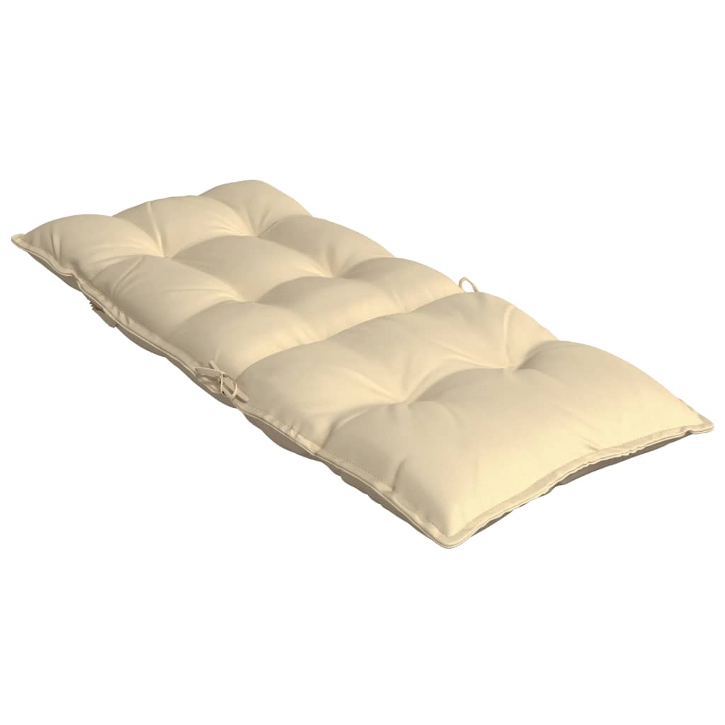 Cuscini per Sedia con Schienale Alto 4 pz Beige Tessuto Oxford 377612