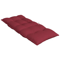 Cuscini Sedia con Schienale Alto 2 pz Rosso Vino Tessuto Oxford 377629