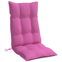 Cuscini per Sedia con Schienale Alto 4pz Rosa in Tessuto Oxford 377663