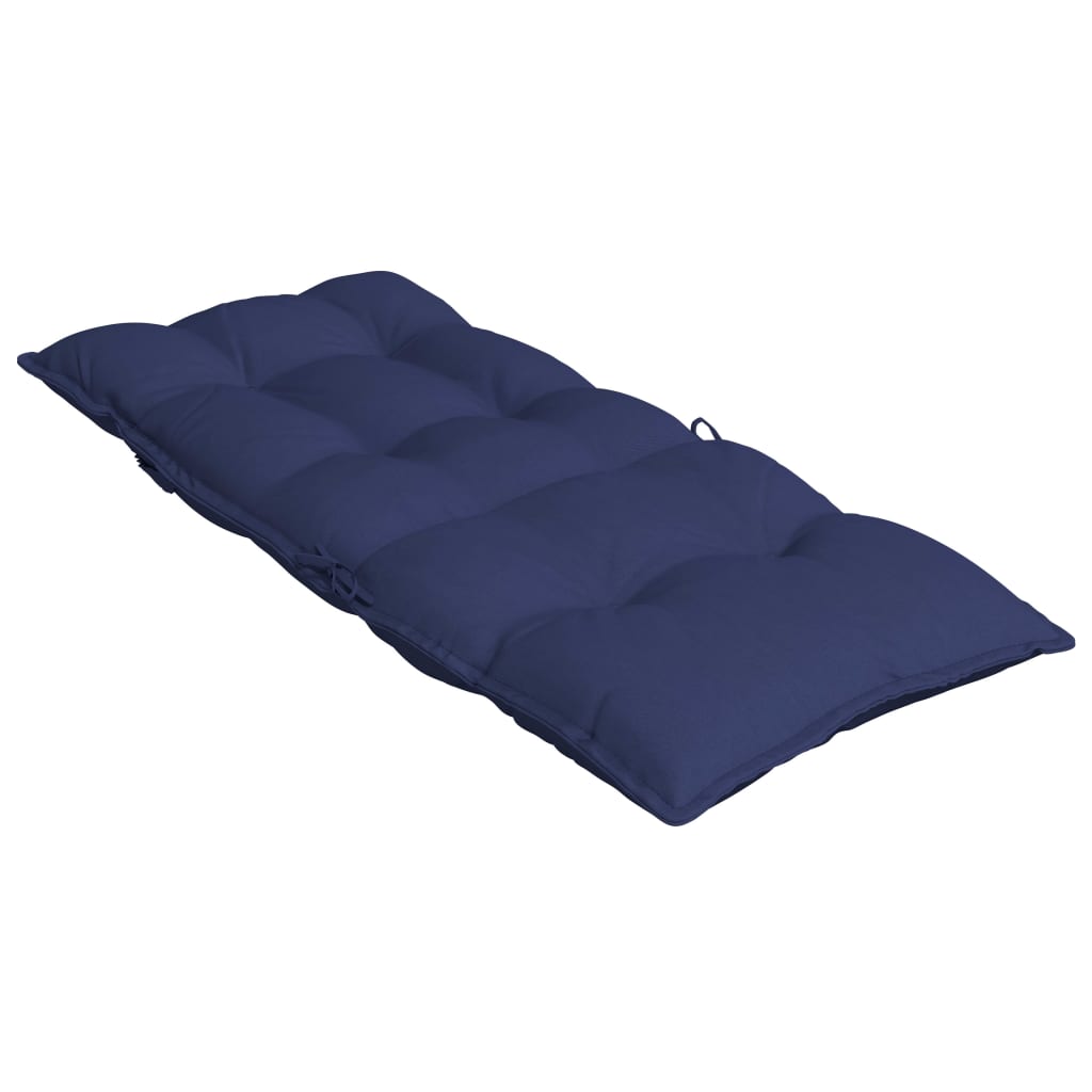 Cuscini Sedia con Schienale Alto 4 pz Blu Marino Tessuto Oxford 377669