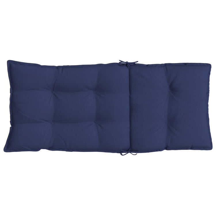 Cuscini Sedia con Schienale Alto 4 pz Blu Marino Tessuto Oxford 377669