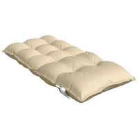 Cuscini per Sedia Schienale Basso 2 pz Beige in Tessuto Oxford 377680