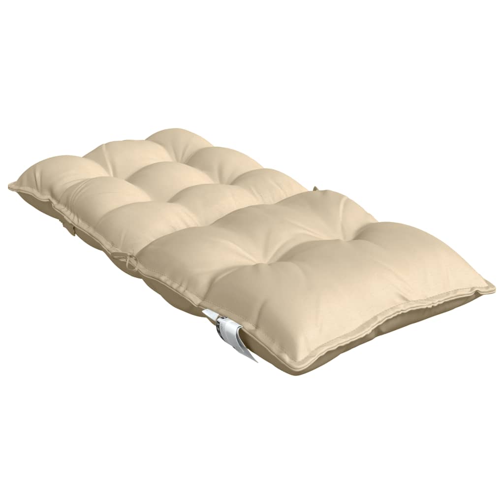 Cuscini per Sedia Schienale Basso 6 pz Beige in Tessuto Oxford 377682