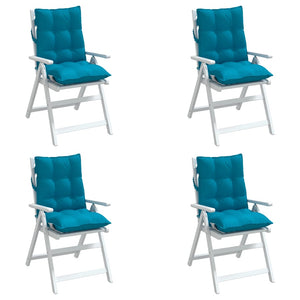 Cuscini Sedia Schienale Basso 4 pz Azzurro in Tessuto Oxford 377684