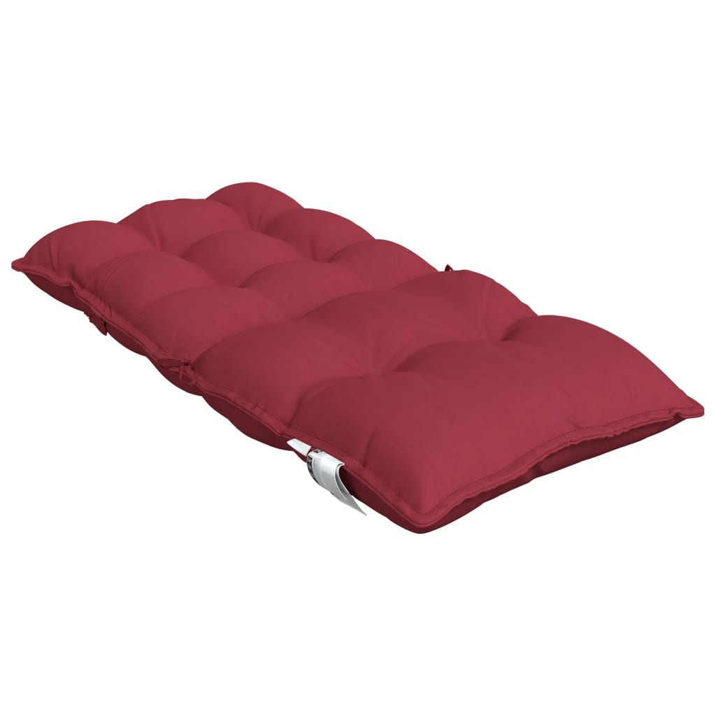 Cuscini per Sedia Schienale Basso 2pz Rosso Vino Tessuto Oxford 377698