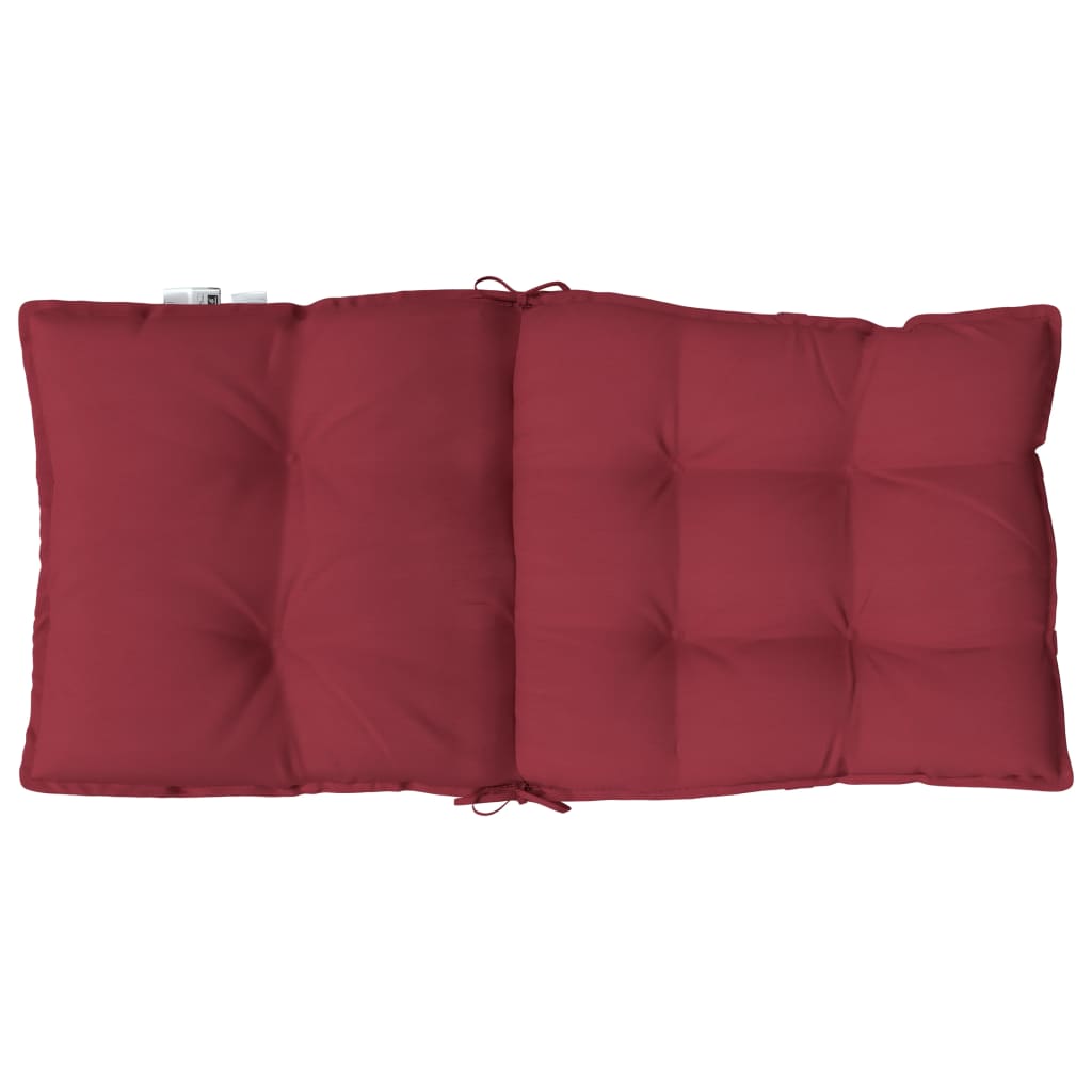 Cuscini per Sedia Schienale Basso 4pz Rosso Vino Tessuto Oxford 377699