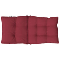 Cuscini per Sedia Schienale Basso 6pz Rosso Vino Tessuto Oxford 377700