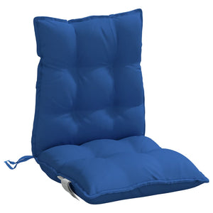 Cuscini Sedia con Schienale Basso 6 pz Blu Reale Tessuto Oxford 377703