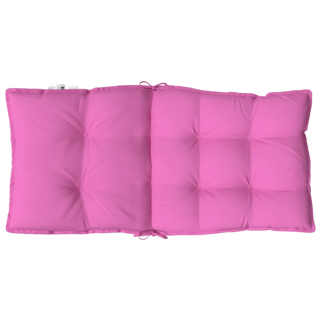 Cuscini per Sedia Schienale Basso 4 pz Rosa in Tessuto Oxford 377732