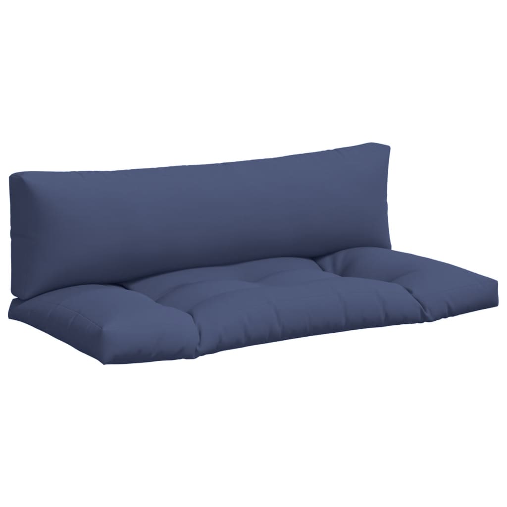 Cuscini per Pallet 2 pz Blu Marino in Tessuto Oxford 378268