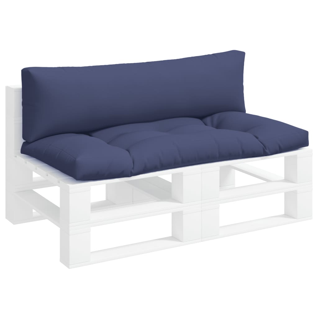 Cuscini per Pallet 2 pz Blu Marino in Tessuto Oxford 378268