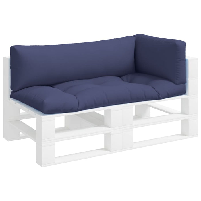 Cuscini per Pallet 3 pz Blu Marino in Tessuto Oxford 378291