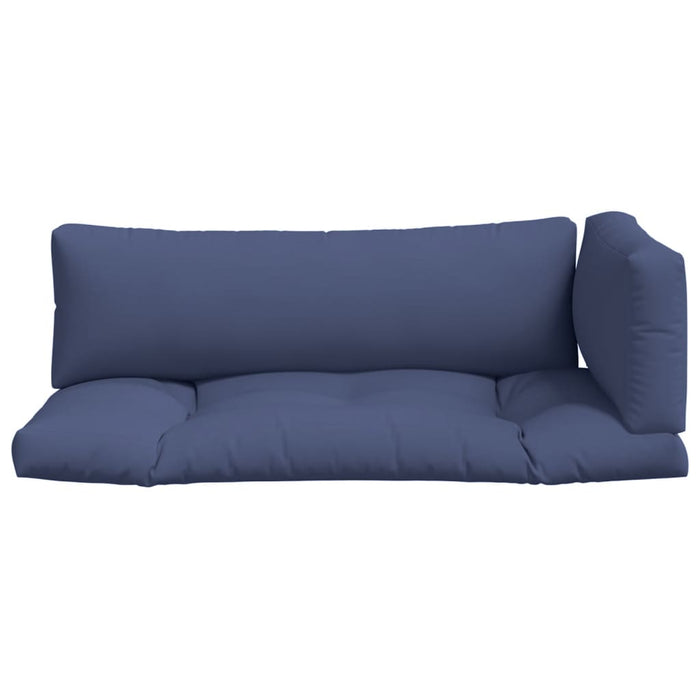 Cuscini per Pallet 3 pz Blu Marino in Tessuto Oxford 378291