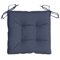 Cuscini per Sedia 2 pz Blu Marino 40x40x7 cm in Tessuto Oxford 378855