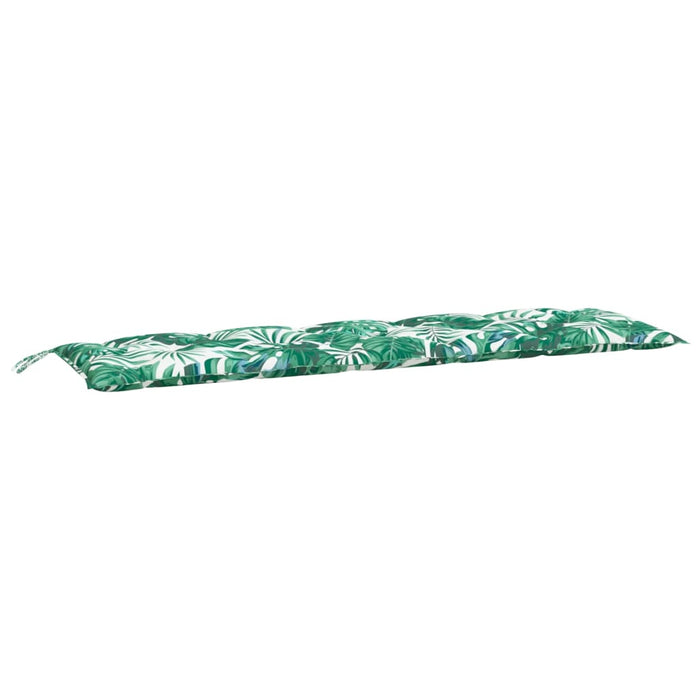 Cuscini Panca Giardino 2 pz a Foglie 180x50x7cm Tessuto Oxford 379098