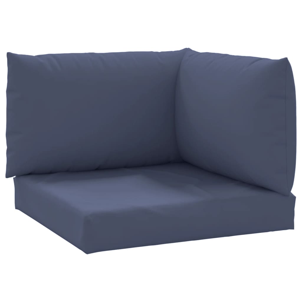 Cuscini per Pallet 3 pz Blu Marino in Tessuto Oxford 379169