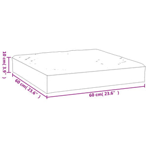 Cuscino per Pallet Blu Marino 60x60x10 cm in Tessuto Oxford 379190