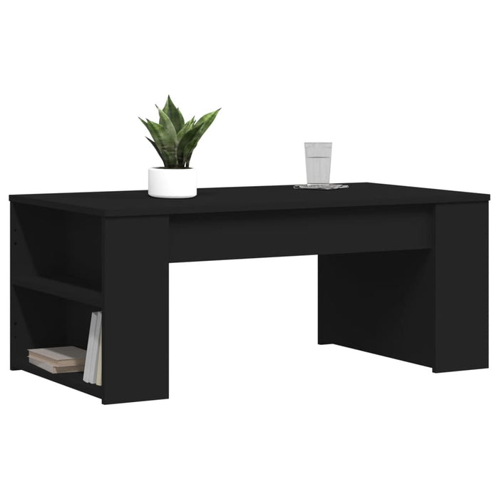 Tavolino da Salotto Nero 102x55x42 cm in Legno Multistrato 831854