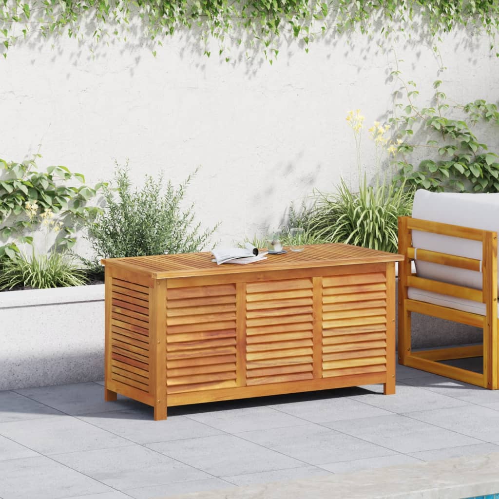 Contenitore Giardino con Feritoia 113x50x56cm Massello Acacia 365841