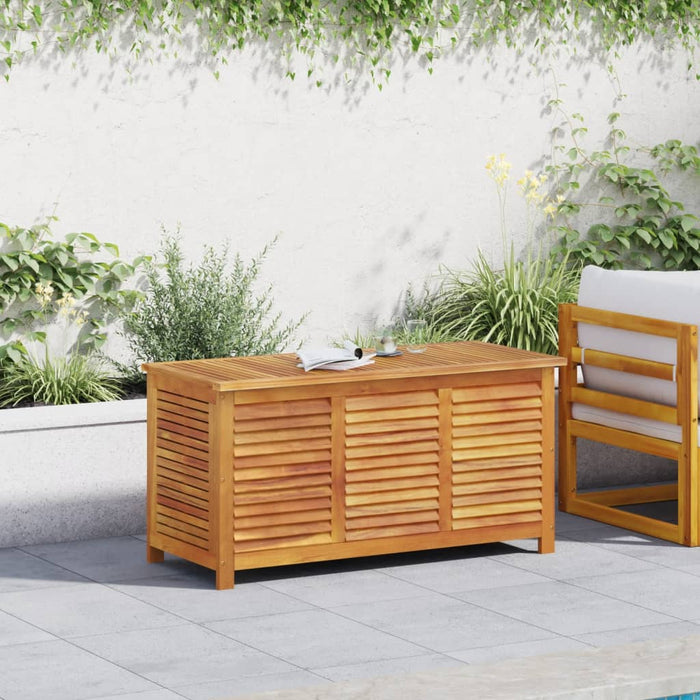 Contenitore Giardino con Feritoia 113x50x56cm Massello Acacia 365841